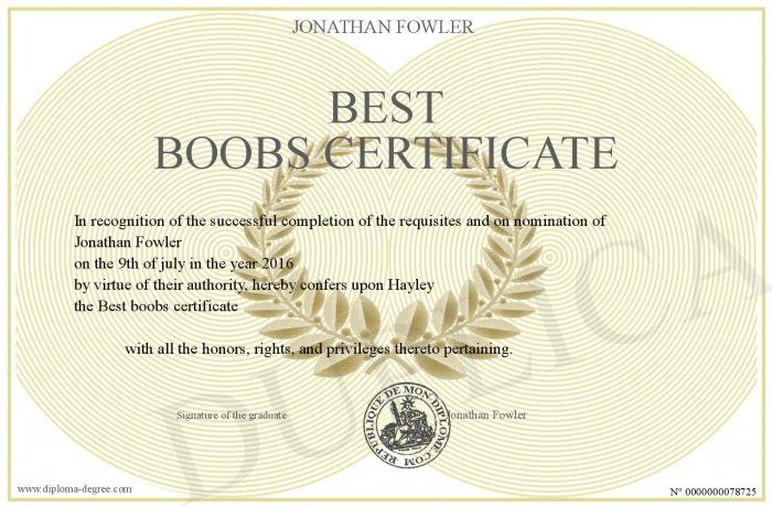 Best boob award